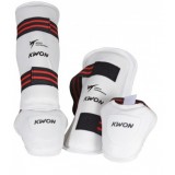 scheenbeschermer met voet Kwon - WT gekeurd - Taekwondo voet-scheenbeschermer met afneembare voet